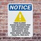 Signmission Food Allergy Notice, 18 in W x Rectangle, Plastic OS-2PACK-NS-P-1824-V-12813 - alternate 6
